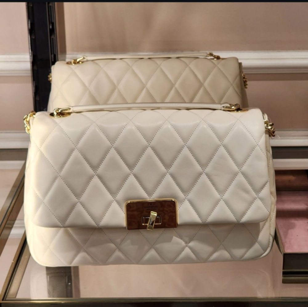 NWT Kate Spade KH228 Carey Medium Flap Twist Lock Shoulder Bag Crossbody